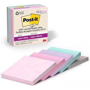 Notas Adhesivas 5 Paquetes, 70 Hojas por Paquete, Colores Pa
