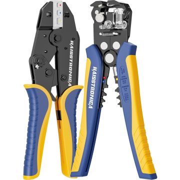 Alicate Crimpeador y Pelacables Automático haisstronica AWG 24-10