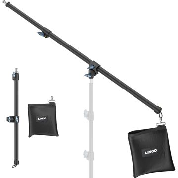 Brazo ajustable para luz con abrazadera y saco contrapeso