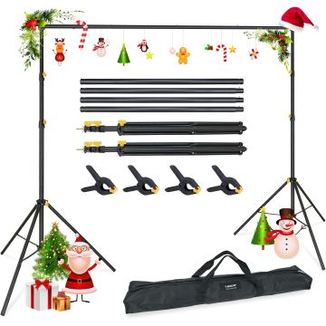 Kit Soporte Fondo Fotográfico 10x6.5ft Ajustable LINCO