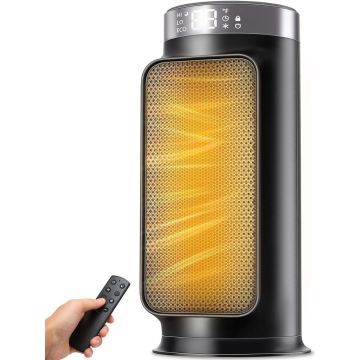 Calefactor Eléctrico Portátil Cerámico PTC 1500W con Control Remoto