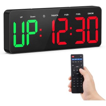 Reloj Temporizador Gimnasio Pantalla LED 12"