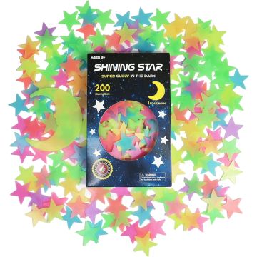 Calcomanías Estrellas Que Brillan en la Oscuridad 200 Piezas