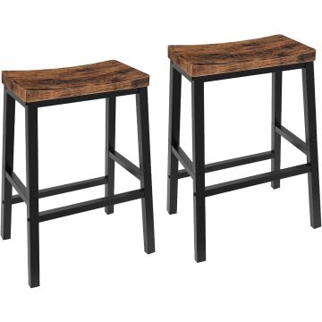 Set de 2 bancos de bar HOOBRO diseño moderno 23.6 pulgadas