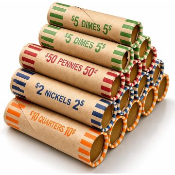 136 envoltorios para monedas, juego surtido estándar