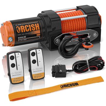 Winche Eléctrico ORCISH 3500 lb 12V DC para ATV/UTV con Control Remoto