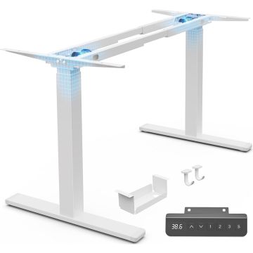 Huuger Base Eléctrica para Escritorio Regulable Doble Motor