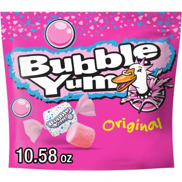 Chicle BUBBLE YUM Sabor Original, Bolsa de 10.58 oz (Pack de 1)