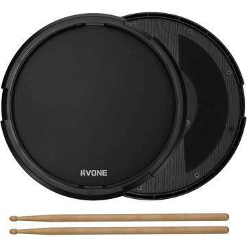 Pad de práctica para batería 12 pulgadas negro