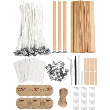130 Pabilos para Velas: 100 Algodón y 30 Madera con Kit de Herramientas