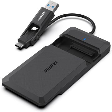 Caja externa BENFEI 2.5" SATA a USB Tipo-C/Type-A