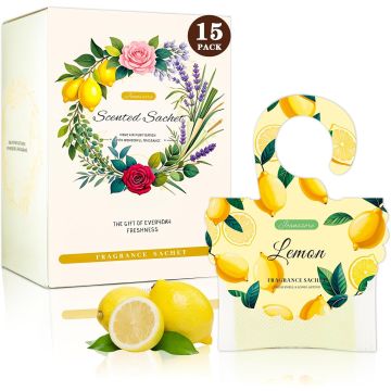 15 Bolsitas de Sachet con Fragancia de Limón para Cajones y Armarios