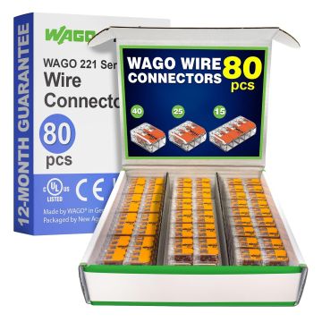 Conectores Compactos de Empalme WAGO Serie 221 80pcs