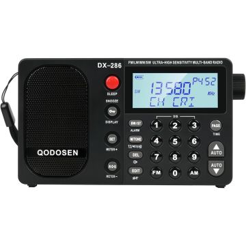Radio Portátil DX-286 con Chip TEF6686, LW, AM, FM, Onda Corta