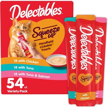Delectables Squeeze Up Variety Pack Snacks Húmedos para Gato 54 Und