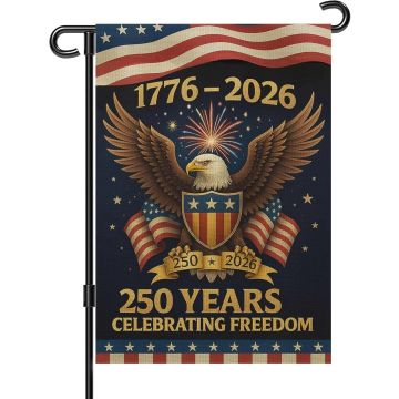 Bandera de Jardín 250 Aniversario USA 12x18 Pulgadas Doble Cara