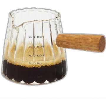 Vaso medidor de espresso de vidrio borosilicato 6 oz