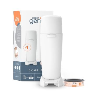 Diaper Genie Complete Cubo Pañales Blanco con Recambio y Filtro