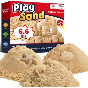 Arena Sensorial Natural Marrón para Niños Moldear y Jugar