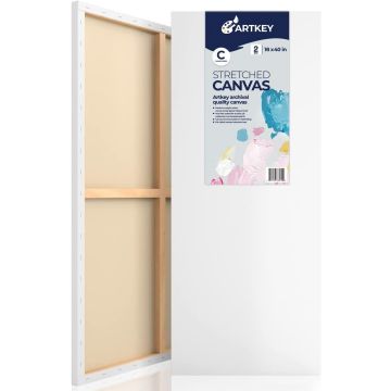 Lienzos estirados para pintura 16x40 pulgadas paquete x2