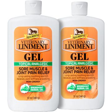 Absorbine Veterinary Liniment Gel 12oz Paquete de 2 Analgésico Tópico