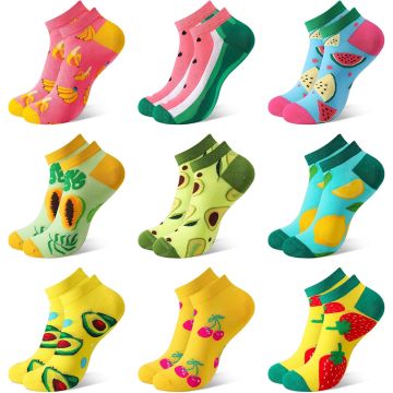 Jspupifip 9 Pares Medias Tobilleras Fruta para Mujer