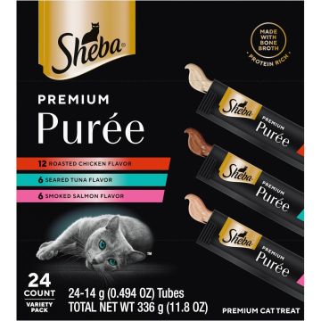 Sheba Premium Purr Suave Sabor Pollo Salmón y Atún 24 sobres