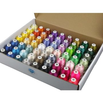 Kit Hilo Poliéster 63 Colores 500m para Bordado a Máquina Simthread