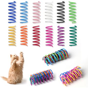 12 resortes para gatos 12 colores kit interactivo