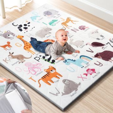 Alfombra de juego para bebés TINYHARBO 50"x50" espuma premium