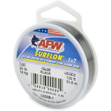 AFW Surflon Líder recubierto de nylon 100 pies 30 lb