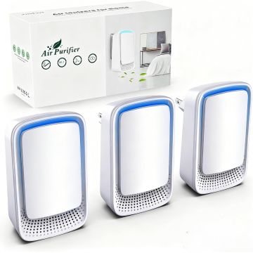 Ionizadores de Aire para Hogar (Paquete de 3), Generador de Iones Negativos