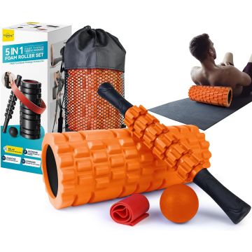 Set Foam Roller 5 en 1 para masaje muscular profundo