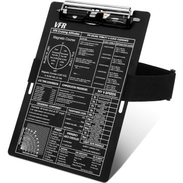 Kneeboard de Aluminio para Piloto con Soporte para Bolígrafo
