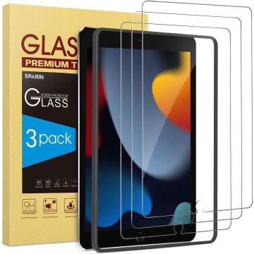 SPARIN 3 Pack Protector de Pantalla para iPad 9th 8th 7th Gen 10.2 pulgadas, Vidrio Templado