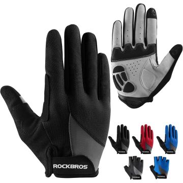 Guantes de Ciclismo ROCKBROS para Hombre y Mujer, Talla Medium, Color Negro