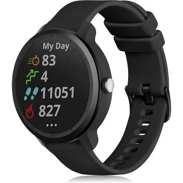 Correa de silicona de 20 mm para Garmin Vivoactive 5, Negro