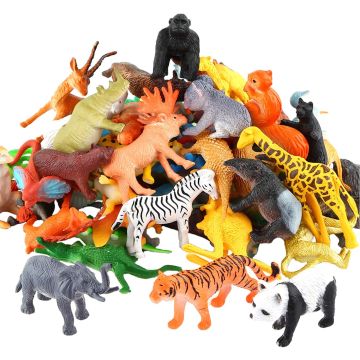 Set de 54 Figuras de Animales de la Selva Miniaturas Realistas