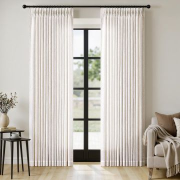 Cortinas de Lino MIULEE 90 Pulgadas 2 Paneles Natural