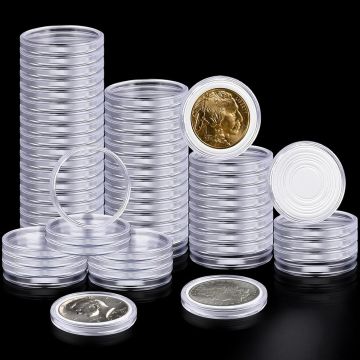 Cápsulas protectoras para monedas 63 piezas plástico