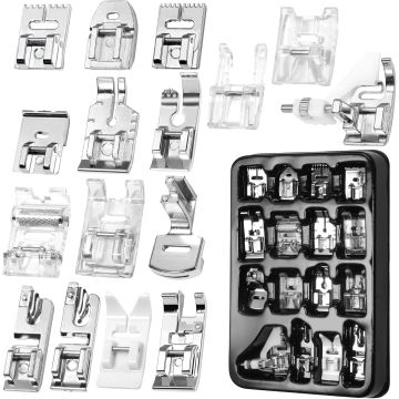 Juego de 16 Pieses para Máquina de Coser, Tipo Low Shank Snap-On