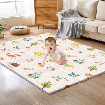 Alfombrilla de Juego para Bebés XVISHX 50x50 Pulgadas Plegable Impermeable