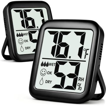 Termómetro Ambiental Digital 2 Pack con Higrómetro