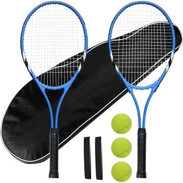 Set de 2 Raquetas de Tenis para Principiantes Adultos 27 Pulgadas