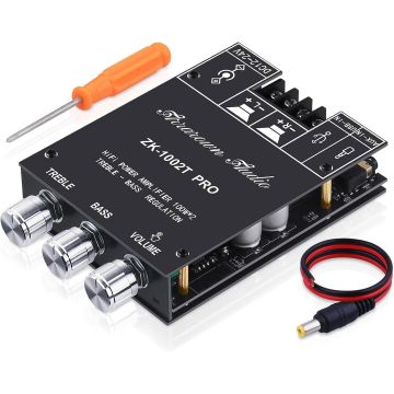 Amplificador de audio Bluetooth 5.0 ZK-1002T 200W 2.0 canales
