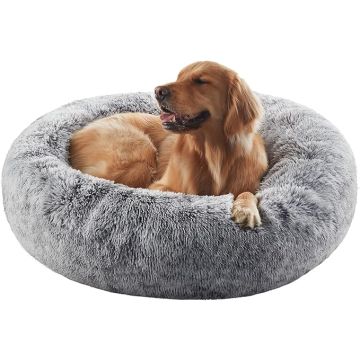 Cama Redonda Perro Grande 91cm Lavable Antiansiedad