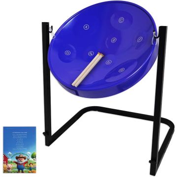 Steelpan de 9 notas con soporte morado
