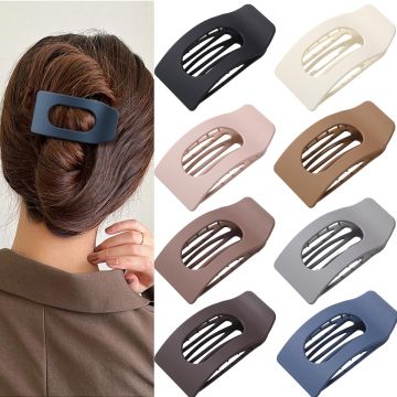 8 Pinzas Planas Grandes Multi-color para Mujer
