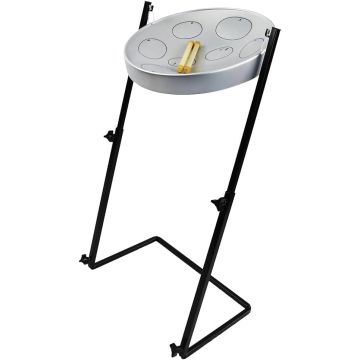 Jumbie Jam Steel Drum Kit con Soporte Metalico Plata