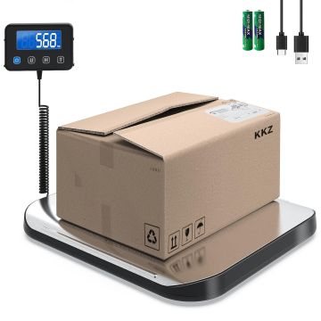 Báscula de Envíos KKZ, 440 lb, Acero Inoxidable, Digital con LCD
